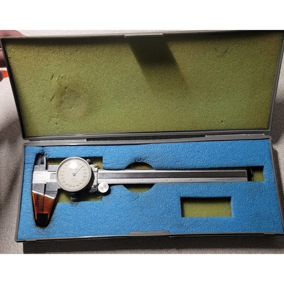 Vintage Mitutoyo 500 - 130 cd 6" A Calipers Dial Hard Plastic Case Made In Japan - Picture 1 of 5